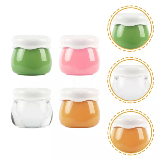 8pcs Glass Jars with Lids - Makeup Storage