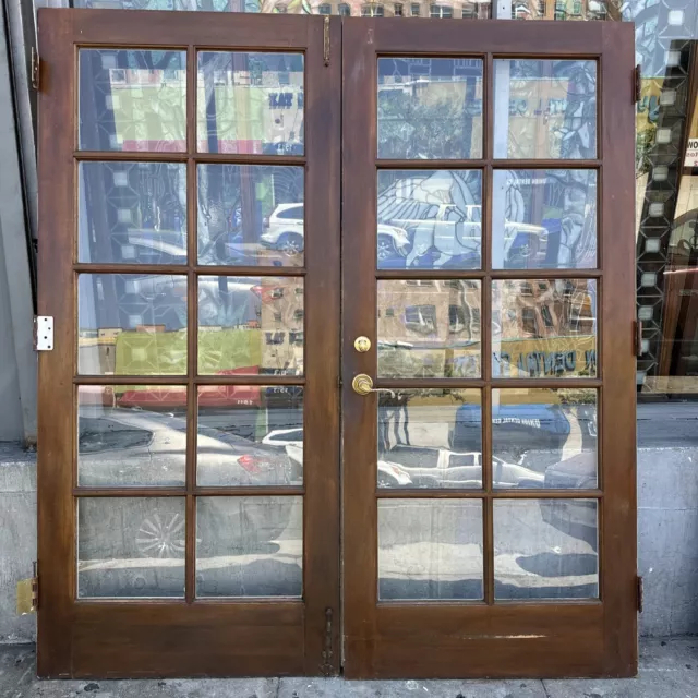 French Doors 10 Light Tempered Glass 80 X 36 ea 72 in open