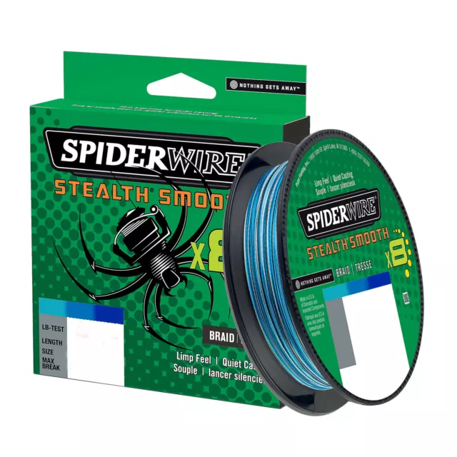Spiderwire Stealth Smooth 8 Blue Camo Braided 150m All Sizes Fishing Line