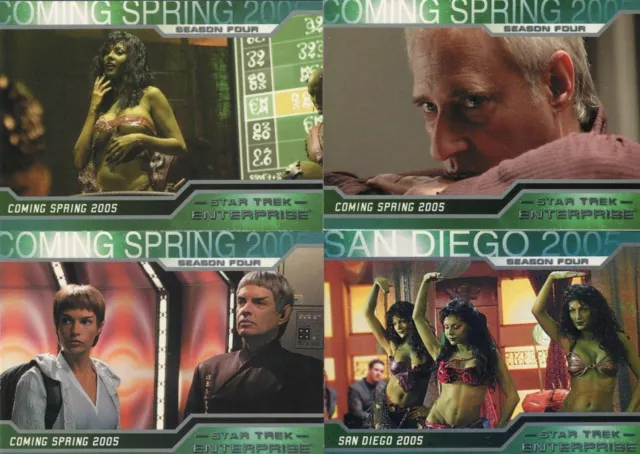 Star Trek Enterprise Season 4 Four Promo Card Lot 4 Cards P1 P2 P3 SD2005