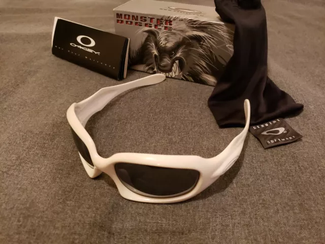 OAKLEY MONSTER DOGGLE White w Black Iridium Very Rare New 499.00 PicClick