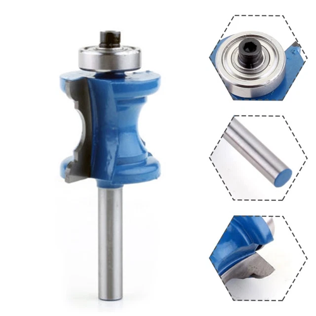 Bleu Mèches Routeur Non Bords Lisse Coupe Travail Du Bois Outil Carbure