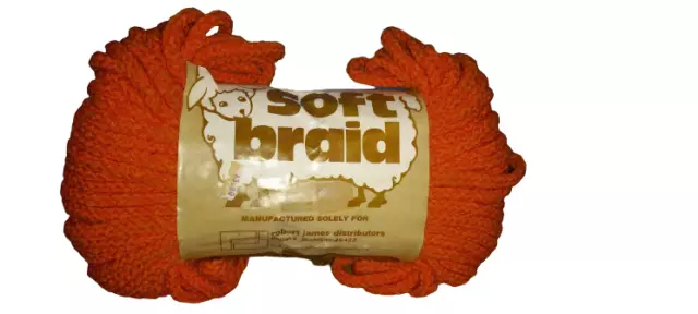 Soft Braid Olefin Braided Cord Rope Macrame Orange 50 Yards 6mm