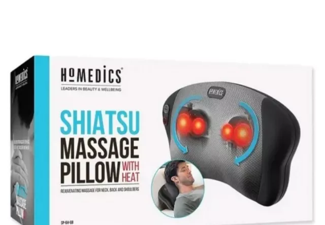 HoMedics Cuscino Massaggiante Shiatsu, Massaggiatore Elettrico con Calore