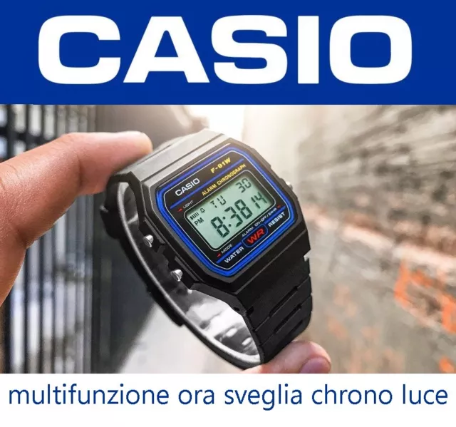 Casio Classic F91W Orologio Nero Elegante Sport Casual Crono Multifunzione A159W