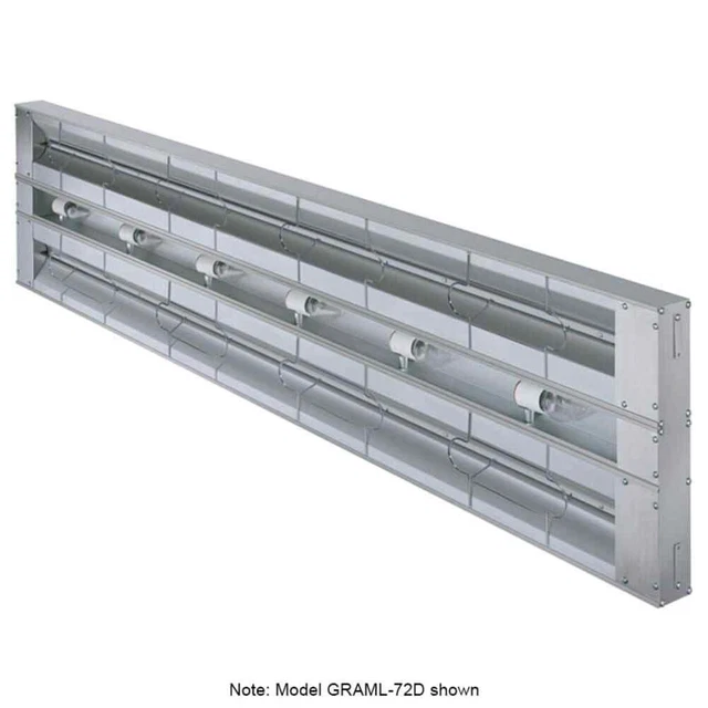 Hatco GRAML-96D-6 96" Maximum Watts Infrared Strip Warmer - Double Rod - 208v