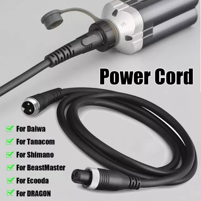 CORD BATTERY CONNECTION Line Electric Fishing Reel Cable For Shim ano/Daiwa  $21.34 - PicClick AU