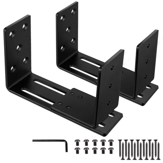 Adjustable Door Barricade Brackets (2pcs)-Open Bar Holder for Door Reinforcement