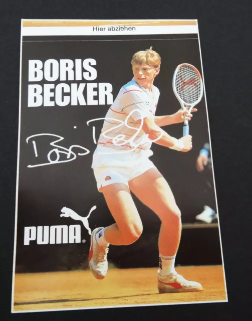 Adesivo Pubblicità Boris Becker Bobbele Tennis Puma Ellesse Sportswear 80er