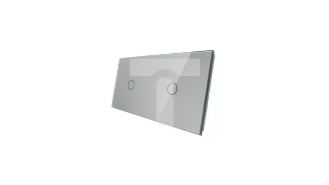 Livolo SILVER METALLIZED GLASS PANEL 1+1 7011-64 /T2UK