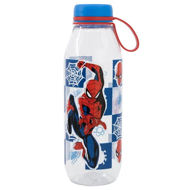 Borraccia Per Bambini Con Spiderman – Ecozen Resistente – 600 Ml – Senza BPA – Beccuccio A Cannuccia – Ideale Per Scuola E Sport