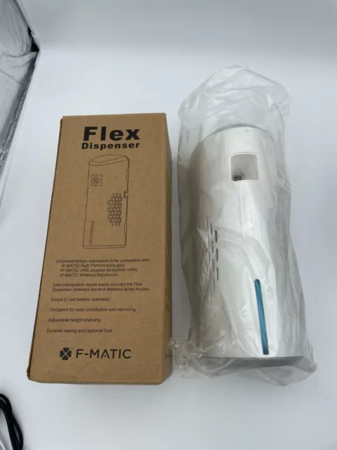 F-Matic FF100W Flex Fan Dispenser with Fan Head White Battery Powered Air Gel