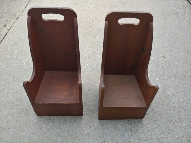 Vintage Antique Primitive Childs Chairs Hand Made Lot of 2