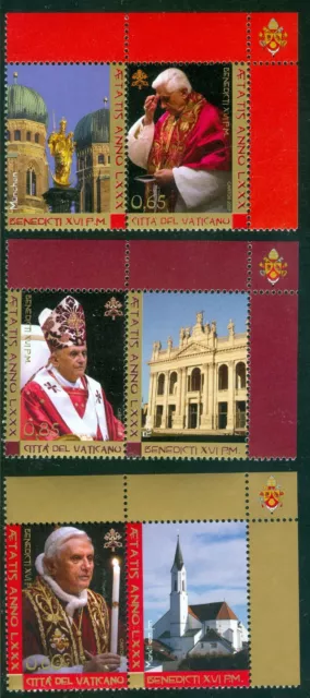 2007 Vatican City Sc# 1347-9: 80th Birthday of Pope Benedict XVI MNH