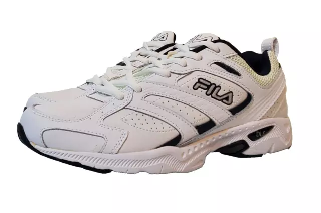 FILA Capture Mens Running Shoes Sneakers Athletic Walking White Blue SZ 10