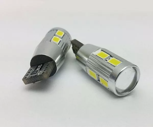 501 W5W T10 10 SMD OBJECTIF LED LATÉRAL CAN OBC ERREUR SANS ERREUR NEUF ampoules E