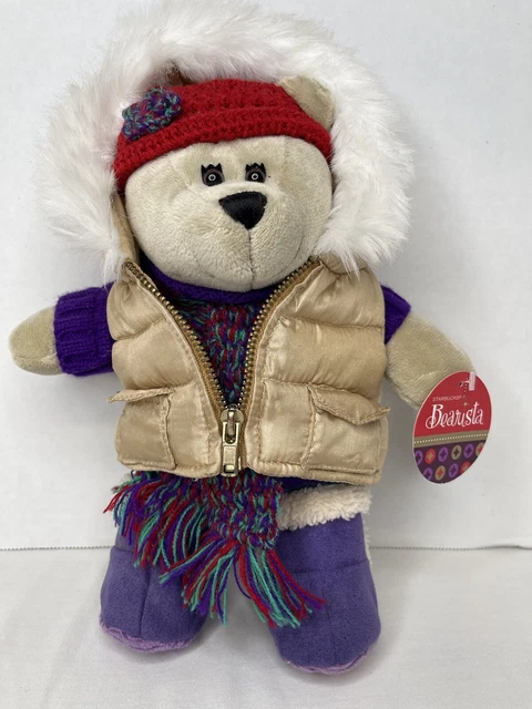 Starbucks Bearista Bear 52nd Edition Winter Coat Crocheted Hat 2006