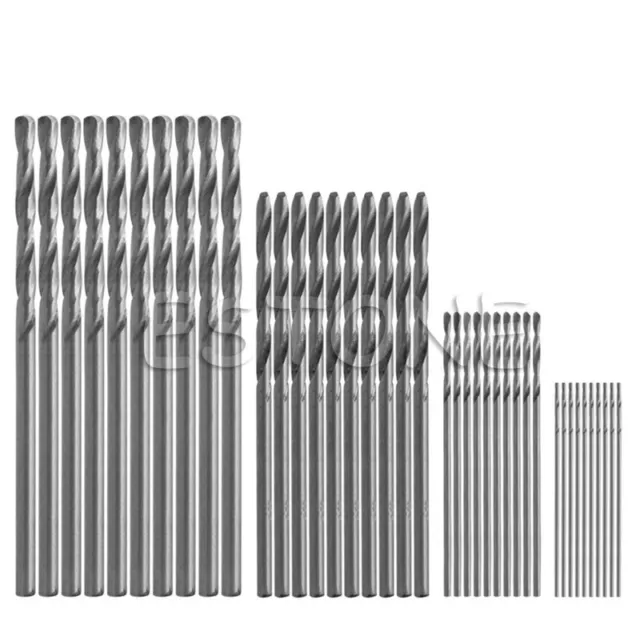 40pcs / Set Mini Drill HSS Bit 0.5mm-2.0mm droite PCB Shank forets hélicoïdaux