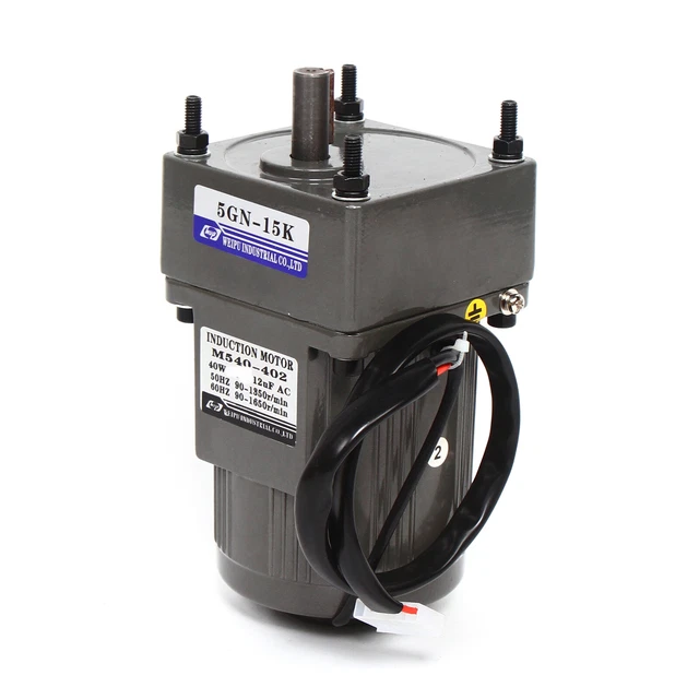 GETRIEBEMOTOR 220V AC Elektromotor Mit Regler Einphasig 1: 15 0-90 RPM