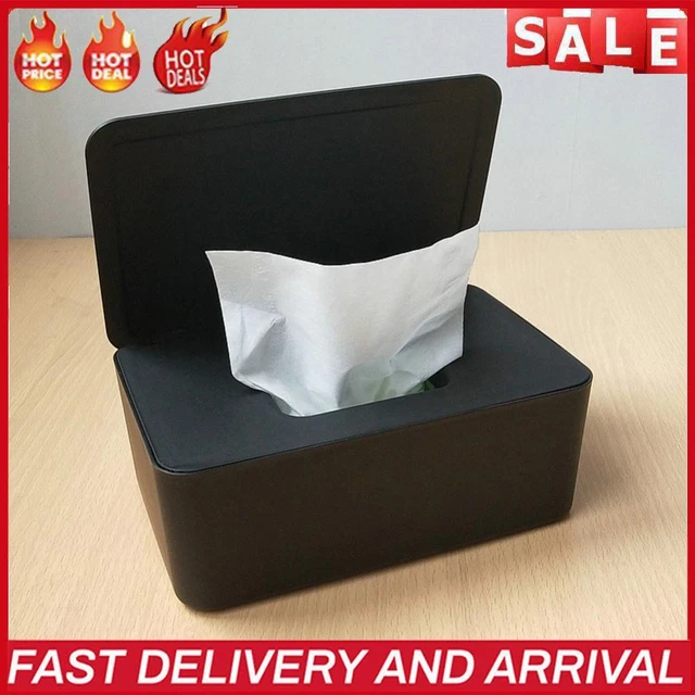 Wet Wipe Container Rectangle Wipes Dispenser Box with Lid Seal for Home Bathroom
