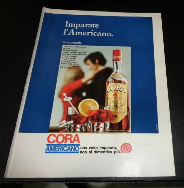 Advertising Italian Pubblicità Werbung 1969 cora americano