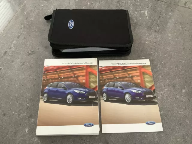 GENUINE FORD FOCUS 2014 To 2018  HANDBOOK OWNERS MANUAL WALLET NAVI AUDIO PACK