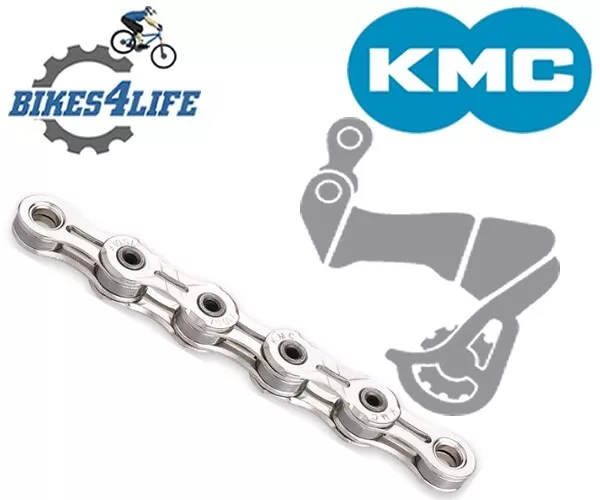 KMC  X10EL  Silver 10 Speed Cycle Bike Chain 114 Links X10 Extra Light