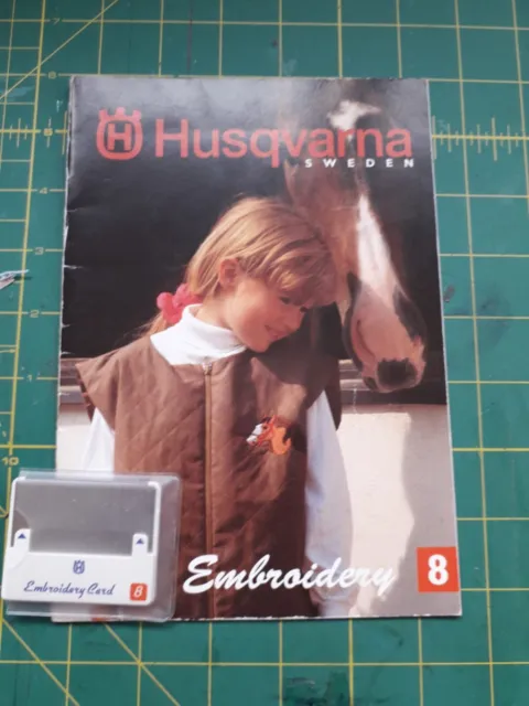 Husqvarna Viking embroidery disc number 8  and book