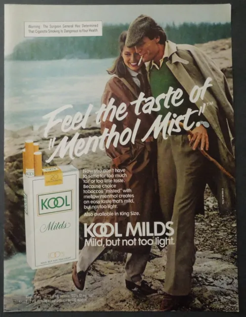 1980 KOOL MILDS Magazine Ad - Feel The Taste of Menthol Mist