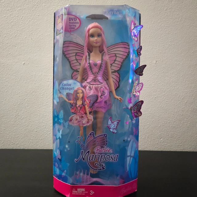 BARBIE MARIPOSA BUTTERFLY Doll Rayna Color Change Doll 2007 L8590