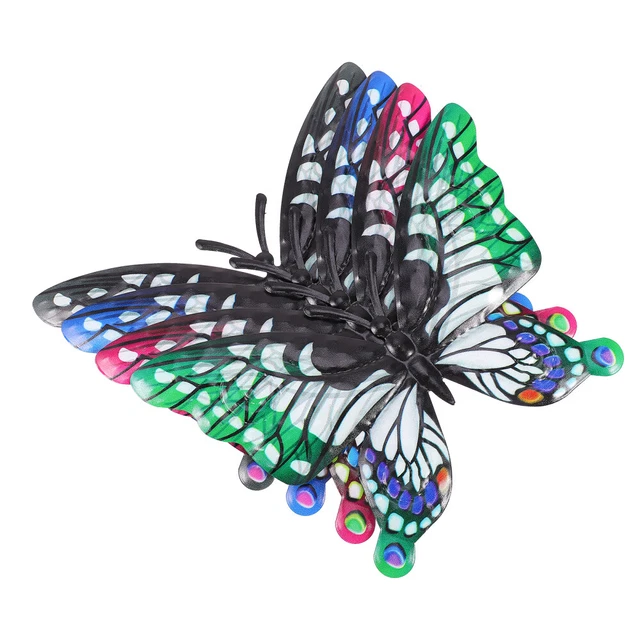 4 Pcs Wrought Iron Butterfly Wall Hanging House Ornaments Outdoor Home Decor