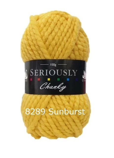 CYGNET SERIOUSLY CHUNKY 3877 Meadow Green 100g Wool Yarn 43.44