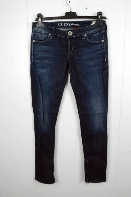 Jeans Donna Guess Taglia W27 IT41 Skinny Slim Pantalone Denim Blu Elasticizzato