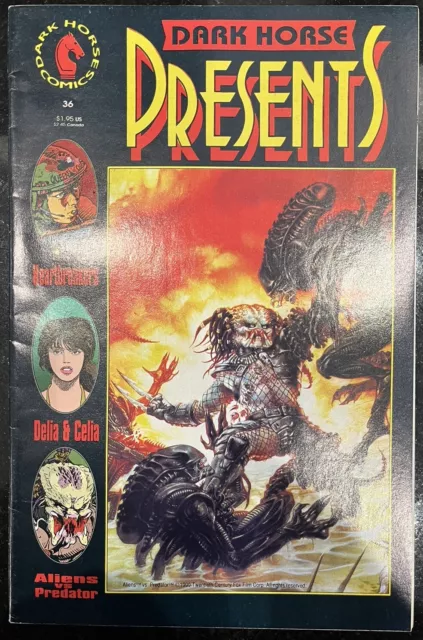 DARK HORSE COMICS PRÄSENTIERT #36 1990 1. Schlacht der Aliens gegen Predator Variante VFN