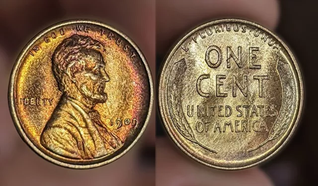 1909 VDB Lincoln Cent Flashing Hot🔥 Radiant RED Luster, Looks HOT OFF the PRESS