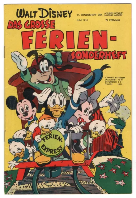 1 Orginal MICKY  MAUS  /  DAS GROSSE  FERIEN - SONDERHEFT   Nr: 27.    Z  1 -