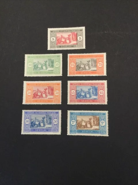 French Colonies Senegal mint stamps 1922 set of 7 Values sg 91-97 MH
