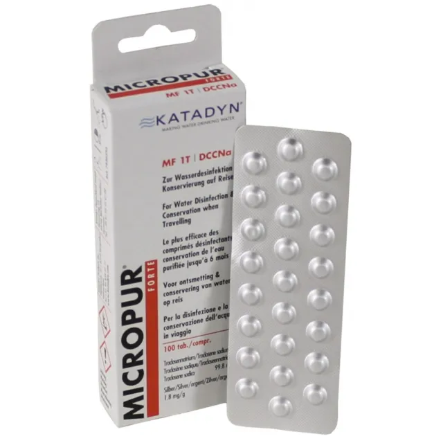Katadyn Micropur Forte MF 1T 100 Tabletten Wasserdesinfektion Wasseraufbereitung