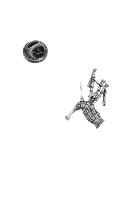 Bagpipes Pin Badge made in UK from Fine English Pewter Lapel PPG55