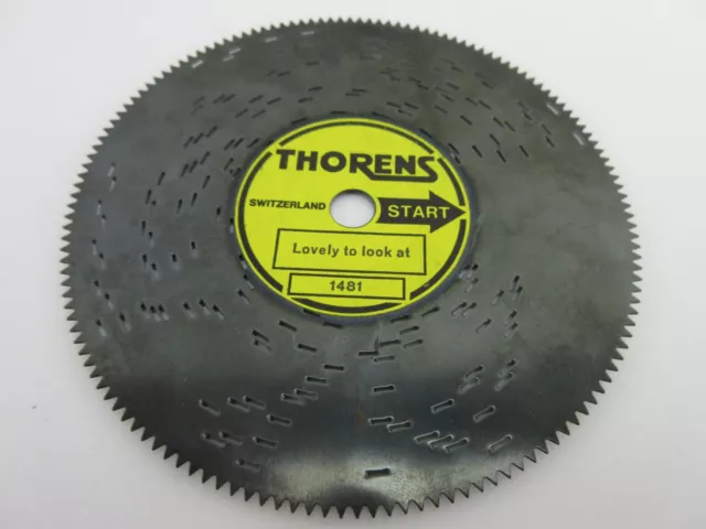 LOVELY TO LOOK AT Music Box Disc #1481 Thorens 4.5" Vintage Switzerland