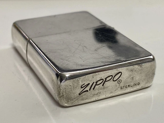 Zippo Lighter Italic Sterling Silver Vintage Retro Italic