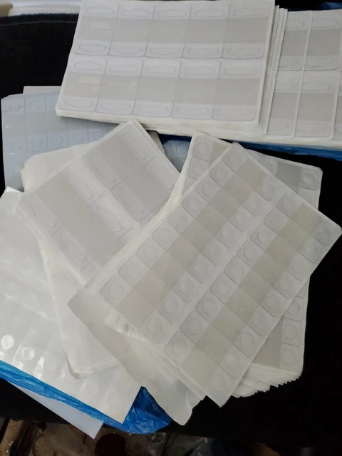 Lot NOS PLASTIC SELF ADHESIVE HANG TABS TAG HANGERS Large Lot