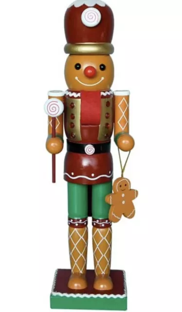 Nutcracker Christmas Decorations Gingerbread Men Figurine 14 inches Handmade