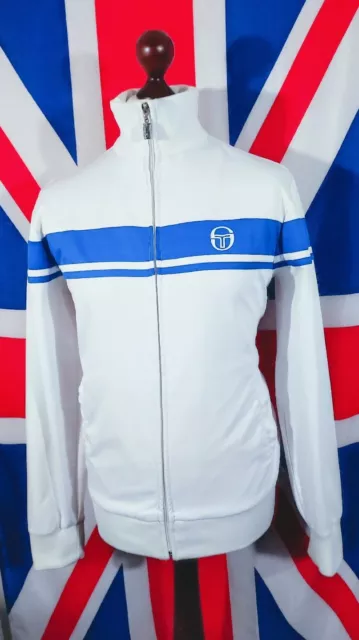 Sergio Tacchini Tracksuit Top - L - White - Mod Casuals Terraces
