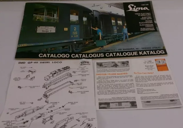 LIMA Catalogue Train/Wagon/Rail 1967-1968 N & HO Scale Gauge Catalog