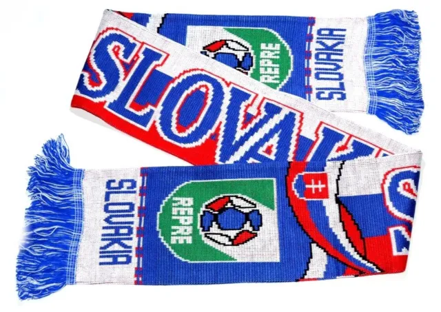 EM - EURO Slowakei Schal Fanschal Fußball Schal Jaquard Schal Slovakia Fan Schal