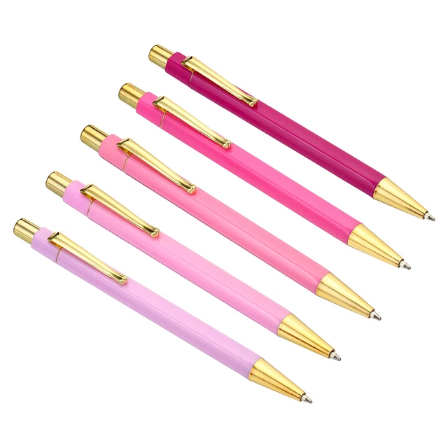 1Set 137mm Black Ink Medium Point 1mm Ball Pens, Purple Series