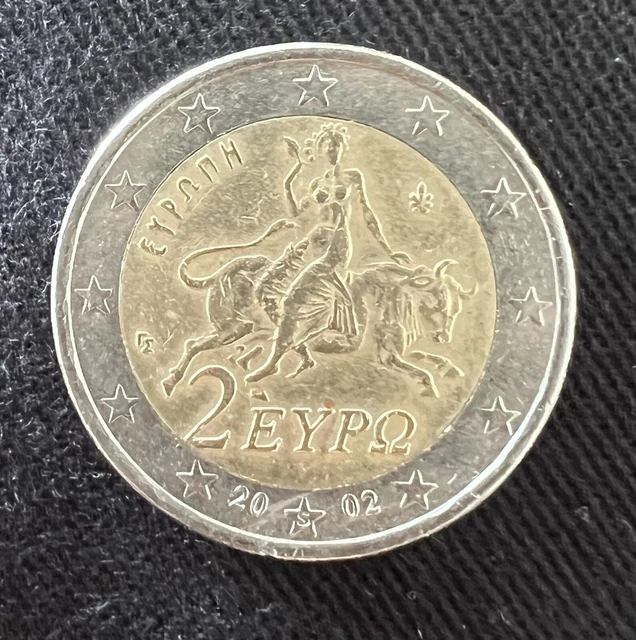 PIÈCE RARE DE 2 Euros Grèce 2002 Avec Letter(S) Dans L'Étoile EUR 200 ...