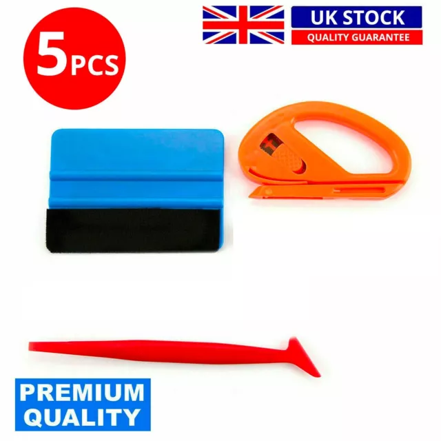 5 Pcs Car Vinyl Wrapping Tools Kit Window Glass Tint Wrap Sticker Edge Cutter