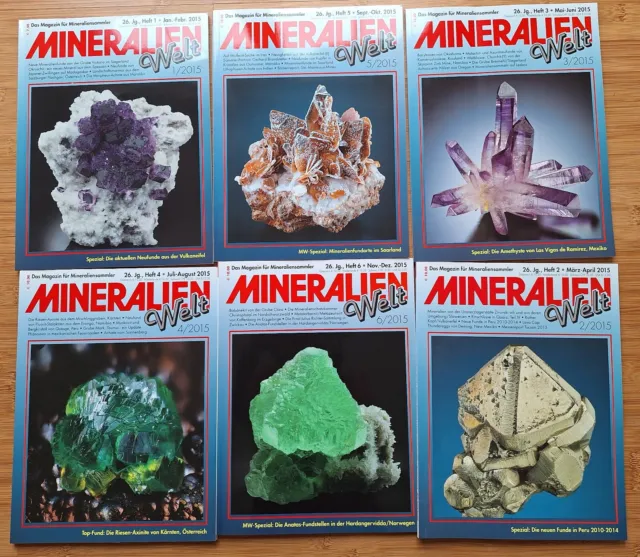 Mineralien Welt, Sammler Zeitschrift verschiedene Jahrgänge, Bode-Verlag